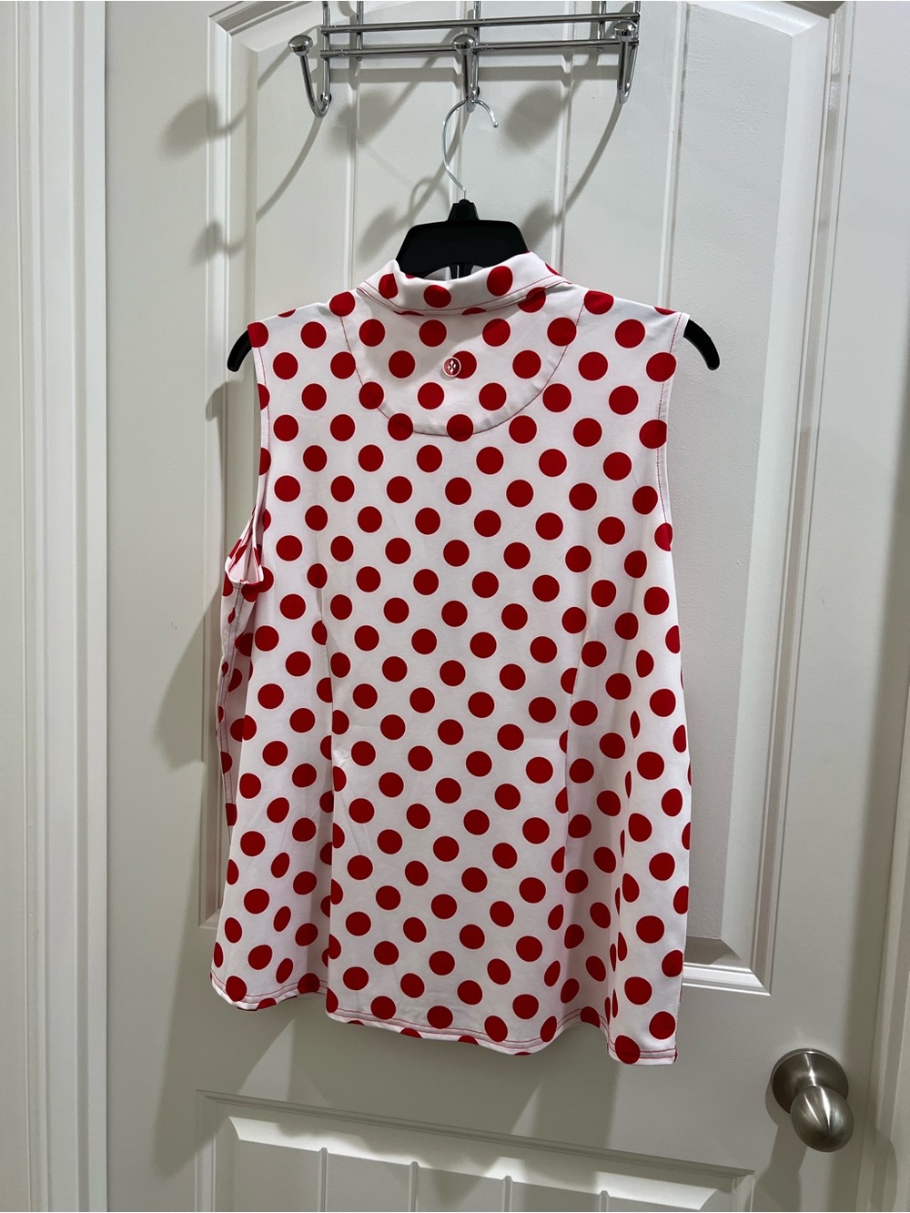 Jofit White Tank Top with Red Polka Dots - Picture 2 of 3